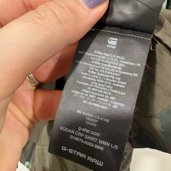 G STAR RAW VODAN CAMO CROP BUTTON UP SHIRT - Picture 10 of 12